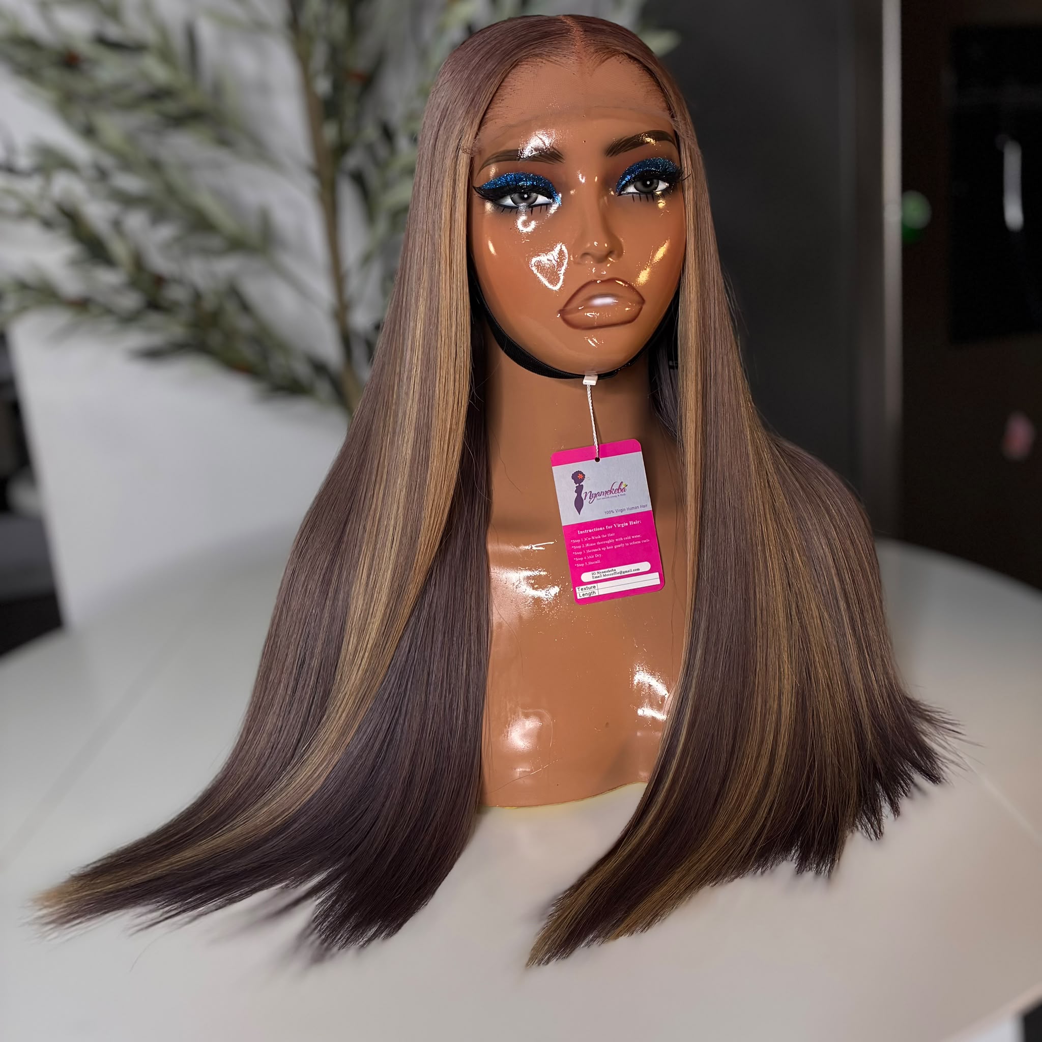20”5x5 HD lace single donor wear and go bone straight wig