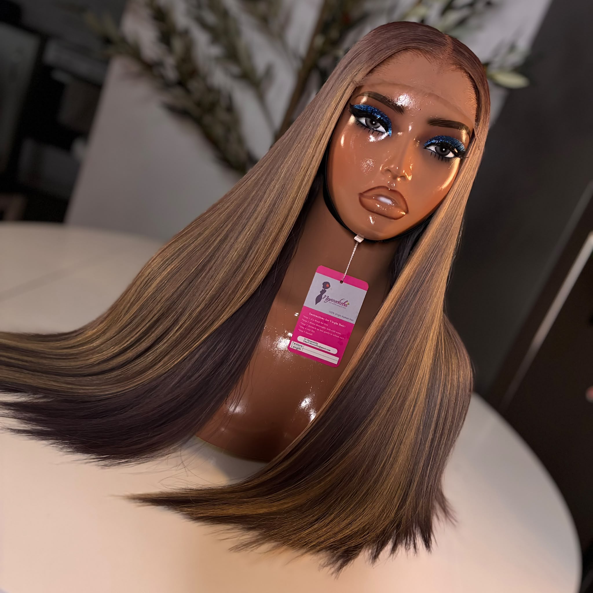 20”5x5 HD lace single donor wear and go bone straight wig - Image 2