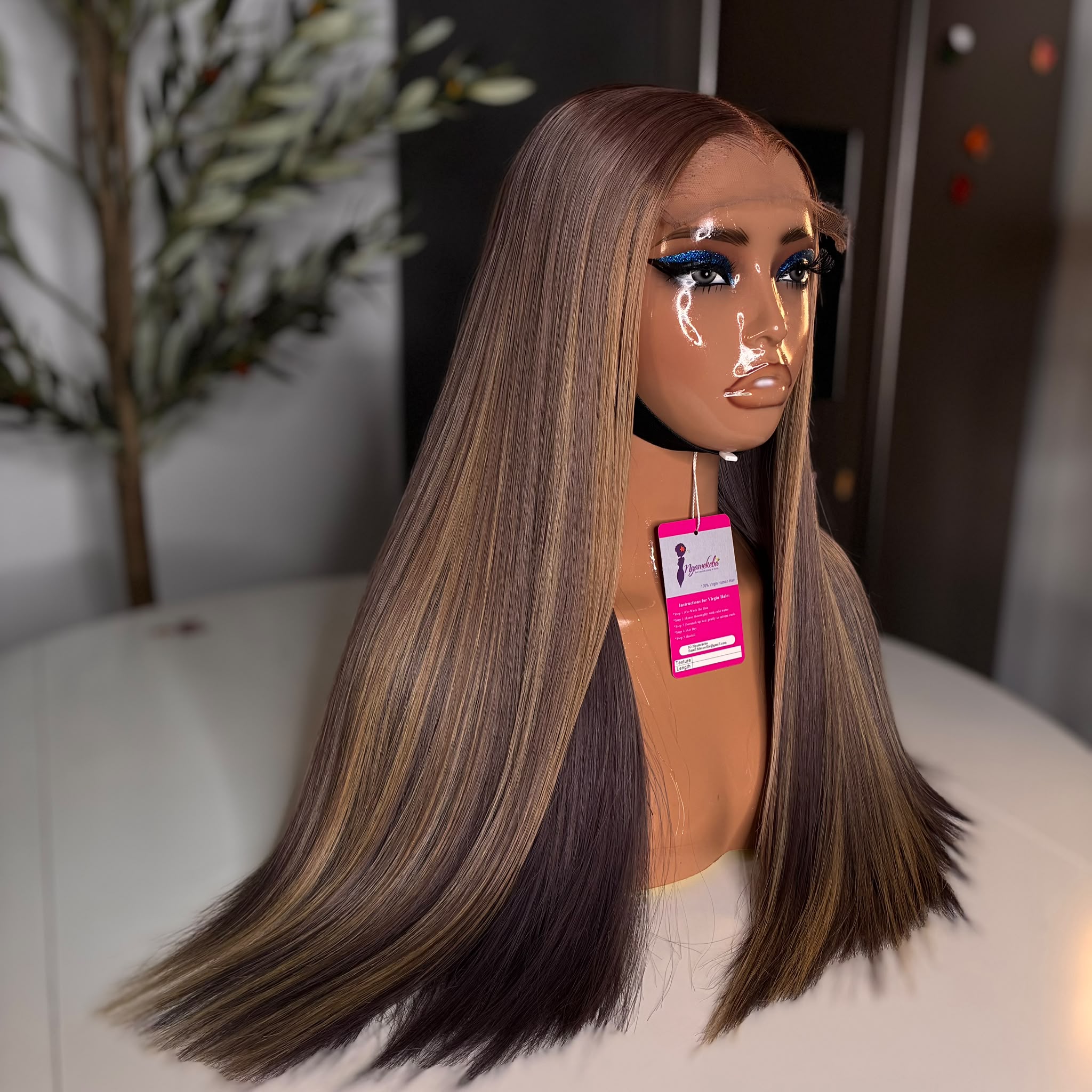20”5x5 HD lace single donor wear and go bone straight wig - Image 4
