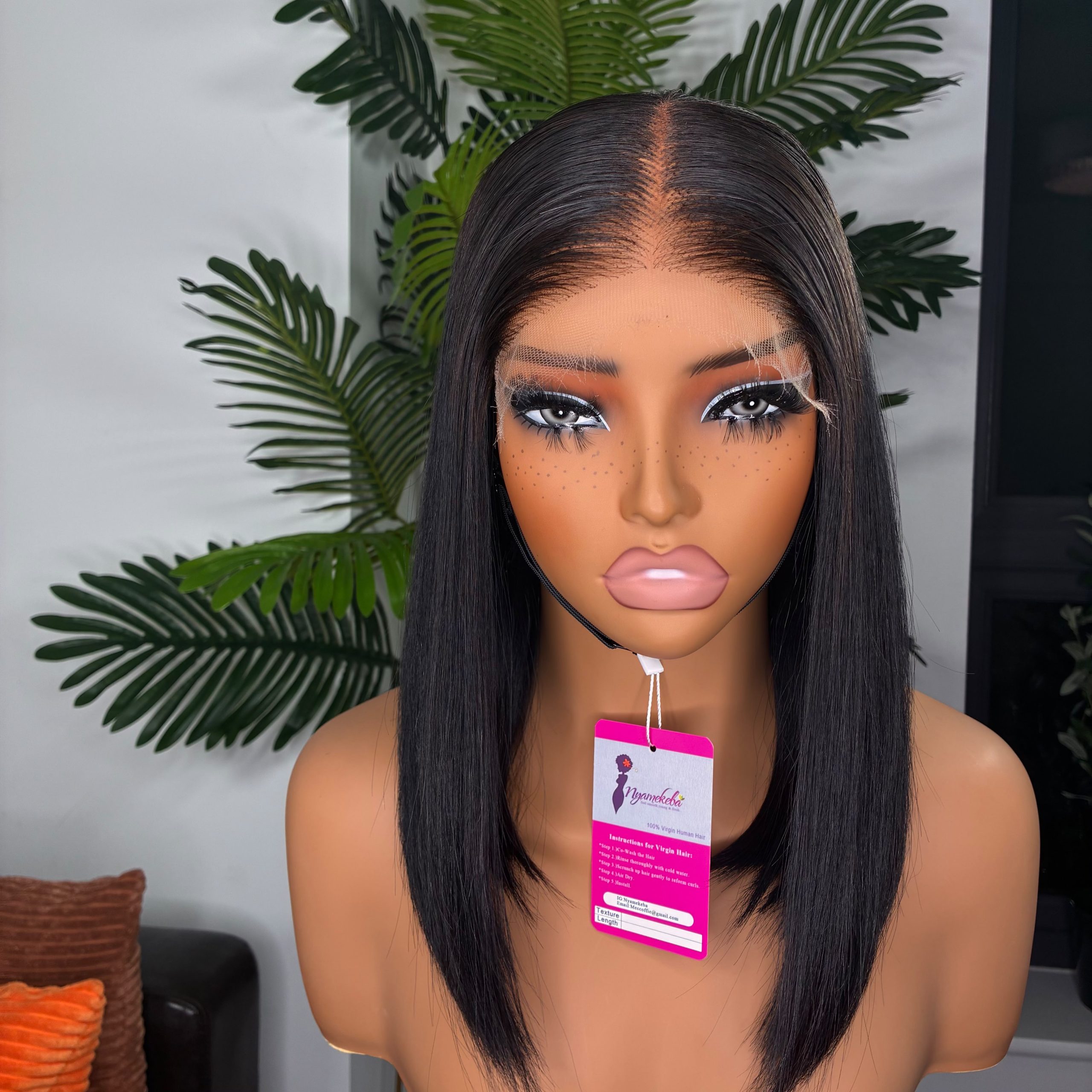12"6x6 Hd lace single donor wear and go bone straight wig - Image 3